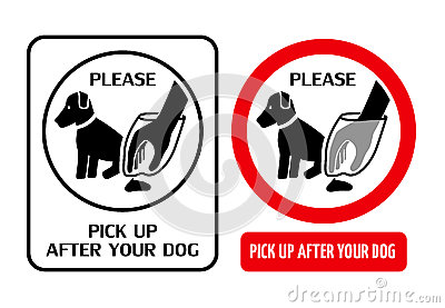 dog-hygiene-signs-two-illustrated-telling-owners-to-please-pick-up-your-30396708